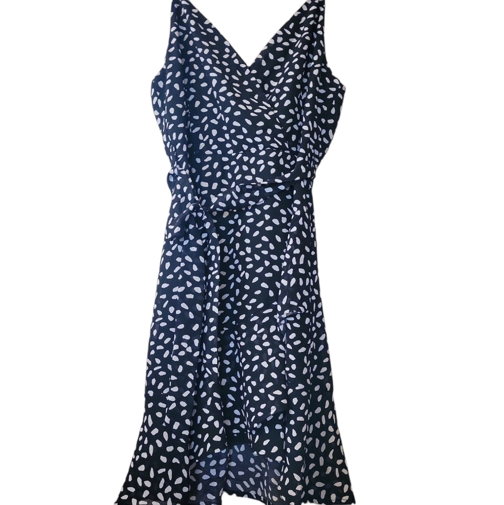 Black and white polka dot dress